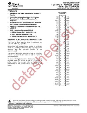 74ALVCH162830GRE4 datasheet  